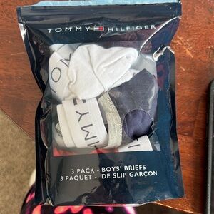 Tommy Hilfiger Boys' Briefs 3-Pack - White and Navy